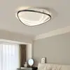 Lámpara de Techo para Dormitorio Principal Estilo Crema Normcore Moderna Simple 2025 Nueva Creativa Anillo Estudio Dormitorio Habitación Lámpara