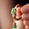 Anillo de Piedra Luminosa con Cuentas Redondas Hecho a Mano de Palosanto Anillo de Madera Tallada en Madera Anillo de Tabla de Sándalo para Hombres y Mujeres