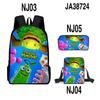 Meus monstros cantores Monster Concert Legend Mochila Mochila Estojo para Lápis Mochila Conjunto de Três Peças