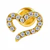 Aretes de aleación de titanio F136 para mujer, moda europea y americana, joyería de piercing corporal con forma de corazón, tachuelas para labio y lengua, en stock para venta al por mayor