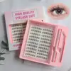 Kit de Cílios Postiços Transfronteiriços, Cílios Postiços de Girassol, Tridimensional, Raízes Transparentes, Cílios Postiços Longos e Enrolados, Maquiagem de Beleza Coreana