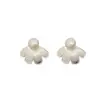 Brincos de pérolas de pétala escovada femininos novos brincos de design de estilo nacional estilo chinês leve temperamento de luxo brincos de alta qualidade da moda