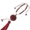 Colgante de cinabrio de alto contenido en mina cruda de Yu Fuxiang para coche, colgante de arena de oro púrpura, adorno colgante tejido con borlas de Ping An para entrada de la bestia Rui