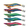 ShareShark Juego de 5 Anzuelos Luminosos para Calamar, 13.2cm 20g 3.5oz # Señuelos para Pesca de Camarón, Cebo Artificial Duro de Camarón para Pesca