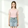 Yidi2026 Nueva Ropa para Mujer Exportación a Sudamérica Top Holgado de Manga Corta Marca de Moda Tendencia Versátil Estilo Ajustado