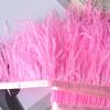 Tira de Tela de Plumas 10-13cm Borde de Tela de Pluma de Avestruz Material de Decoración para Vestido Falda de Baile Latino Cinturón de Tela Accesorios de Ropa