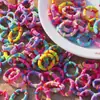 Elásticos de Cabelo de Borracha Infantis, Faixas de Cabelo para Bebês, Alta Elasticidade, Sem Danos ao Cabelo, Elásticos Pequenos para Crianças Pequenas e Meninas, Elásticos de Cabelo Nó de Bambu