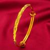 Aleación de cobre pulsera de estrella para mujer push and pull arena dorada pulsera de cobre dorado engrosada lluvia de meteoros para mujer Al por mayor