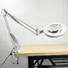 Lámpara de lectura y estudio protectora para los ojos LED de brazo largo para escritorio para inspección de soldadura y trabajos de reparación con lupa plegable, certificada CE