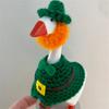 Comercio Exterior Amazon Transfronterizo Nuevo Estilo Crochet Hecho a Mano Puro Mini Escritorio Ganso Decorativo Conjunto de Ropa Producto Terminado Venta al por Mayor