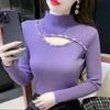 Suéter de Cuello Medio para Mujer, Otoño e Invierno, Estilo Sexy, Diseño Nuevo, Top Básico Elegante y con Estilo para Mujer A2427