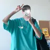 Camiseta Estampada de Manga Curta Masculina Marca Trendy Tendência Ins Tops Bonitos para Casal Manga Longa Solta Estudante Verão Meia-Manga Camiseta