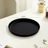 Bandeja Redonda Estilo Ins Escandinavo de Plástico para Panadería, Pastel, Frutas, Bocadillos, Hogar, Taza, Charola para Tetera de Agua