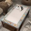 Estilo americano retro toalha de mesa impermeável e à prova de óleo tapete de mesa descartável para casa luz de luxo anti-escaldamento resistente ao calor tapete de mesa de centro de couro