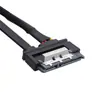 Cabo de Extensão SATA 7+15P Macho para Fêmea com Trava Cabo Conector Integrado de Dados de Energia para HD SATA 3.0