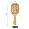 Pente de massagem de meridiano de bambu Cabeça Grande Pente de madeira Pente antiestático durável carbonizado Dentes Elástico Almofada de ar Pente Atacado