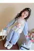 Conjunto de Sudadera para Niñas Primavera y Otoño 2025 Nuevo Set de Dos Piezas de Dibujos Animados para Niños Moda Bebé Moda Lindo Trendy