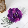 Cabeça de Hortênsia flor artificial flor de seda flor falsa decoração de parede com material floral fábrica de flores de casamento atacado flor artificial