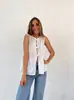 2024 Nuevo Top Cardigan Rayado de Mujer Transfronterizo Europeo y Americano Amazon Chaleco Holgado Moda Casual