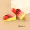 Helado de fruta de simulación dibujos animados hecho a mano diy accesorios de pegamento de crema accesorios de resina material para accesorios de pasador al por mayor