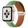 Adecuado para Correa Plegable con Hebilla Magnética para Apple Watch, Correa de Cuero Plegable con Hebilla para iWatch Generación 1-11 S10