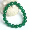 Pulsera de Ágata Natural Roja Verde Negra y Blanca Hielo Transparente Cuentas de Calcedonia Cuentas de Buda Círculo Único Pulsera para Hombres y Mujeres Venta al por Mayor