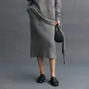Saia Nova Abusada Outono e Inverno, Saia Casual e Simples, Moda Feminina Elegante em Cashmere, Saia Estilo Urbano para o Dia a Dia