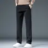 Pantalones Casuales de Lyocell para Hombre, Ropa de Negocios para Hombre, Pantalones de Seis Bolsillos, Pantalones Versátiles Elásticos Rectos Ajustados para Primavera y Otoño