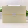 Organizador de Almacenamiento de 13 Compartimentos Bolsa Tote para Carpetas A4 Estudiante Simple Dibujo Animado Color Caramelo Bolsa para Exámenes Bolsa de Clasificación por Materia