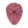 Gorro infantil con lazo atado a mano, estilo gofre transfronterizo, gorro para bebé, gorro indio burdeos, accesorios para el cabello para niños