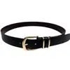 Cinturón de Cuero PU Premium para Mujer, Primavera y Verano, Estilo Europeo y Americano, Cinturón de Moda Versátil de Gama Alta con Hebilla de Pin, Diseño Simple, en Stock