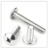 Tornillos de Cabeza Plana Grande Niquelados Tm con Ranura Cruzada Cabeza Redonda Plana de Hongo Tornillos para Máquina de Alambre Cabeza Paraguas Tornillos de Cabeza Plana Grande Personalización
