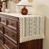 Camino de Mesa Estilo Americano Encaje Retro Francés Estilo Tronco Largo Mesa de Centro Mueble de TV Mesa de Comedor Cubremesa