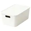 Caixa de armazenamento de mesa com tampa para itens diversos, lanches, cosméticos; caixa organizadora de cozinha; caixa organizadora para gaveta e guarda-roupa