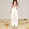Versión mejorada: Pantalones vaqueros de cintura alta para mujer, ultrasuaves, de pierna ancha, para otoño de 2026, holgados y versátiles, de largo hasta el suelo, de Yichun