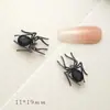 Acessórios de Unhas Transfronteiriços Estilo Gótico Escuro Liga de Metal para Unhas Série Aranha Pedras de Unha para Halloween Designs de Unhas Usáveis