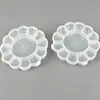 Caja de girasol de plástico PP multi-compartimento fija para accesorios de ferretería, equipo de pesca y empaque de joyería, caja transparente en forma de flor de ciruelo
