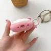 Funda Protectora de Gato Kt Melocotón Afelpado para AirPods Pro 1ª/2ª Generación Cubierta para Auriculares Bluetooth Apple Airpods4