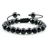 Comercio Exterior Europeo y Americano Creativos Espaciados Brillantes Pulseras Ojo de Tigre Piedra de Lava Volcánica Pulseras Trenzadas con Cuentas Pulseras de Yoga