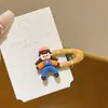 Grampo de Franja de Desenho Animado com Bolinhas para Testa, Grampo Lateral Doce Ins Nicho Grampo Bico de Pato Grampo para Cabelo Quebrado Novo Estilo 2025