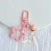 Pingente Estrela Colorido de Acrílico Duas Cores Chaveiro Sino Fofo Acessórios para Chaveiro Estrela DIY