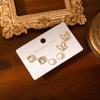 Pendientes de Acero Inoxidable Estilo Normcore Moda Europea y Americana, Pendientes Elegantes y Geniales de Mariposa Incrustada con Diamante Cuadrado y Nácar para Mujer