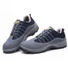 Zapatos de Protección Laboral de Suela Sólida Transpirables, Zapatos de Trabajo Antimpacto de Cuero de Microfibra, Resistentes al Desgaste, Ligeros, Zapatos de Seguridad Protectores, Zapatos Casuales