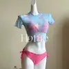 Corea del Sur bikini verano tres piezas sexy estilo chica caliente bikini vacaciones en la playa traje de baño para mujer una generación de pelo