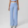 Nuevos pantalones de yoga de pierna recta con bloques de color estilo europeo y americano, versátiles para uso en interiores y exteriores, pantalones largos atléticos de corte holgado, pantalones de yoga de pierna ancha acampanada para fitness