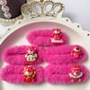 Nueva horquilla de estilo coreano para niña, suave y linda de felpa rosa, para cabello roto de niña, clip BB, accesorios para el cabello que combinan con todo, flequillo con clip lateral