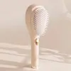 Peine de Costillas Plegable Fácil de Limpiar Parte Superior Alta del Cráneo Peine de Masaje con Cojín de Aire para Peinado Voluminizador Peine Portátil para Rizos de Cabello Largo para Mujeres