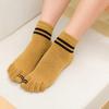 Calcetines de Cinco Dedos de Venta Caliente Transfronterizos para Mujer, Calcetines de Algodón, Estilo Primavera y Otoño, Media Pantorrilla, Calcetines Simples para Mujer, Absorbentes de Sudor, Cálidos, Calcetines Deportivos de Dedos Separados