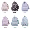 Mochila nova e espessa com impressão por indentação ultrassônica do fabricante para alunos do ensino fundamental e médio, proteção da coluna e redução de carga, mochila de duas peças