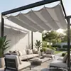Toldo vela retrátil para sol externo, à prova de chuva, à prova de sol, tecido impermeável para proteção solar, toldo para pátio, terraço, varanda, gazebo